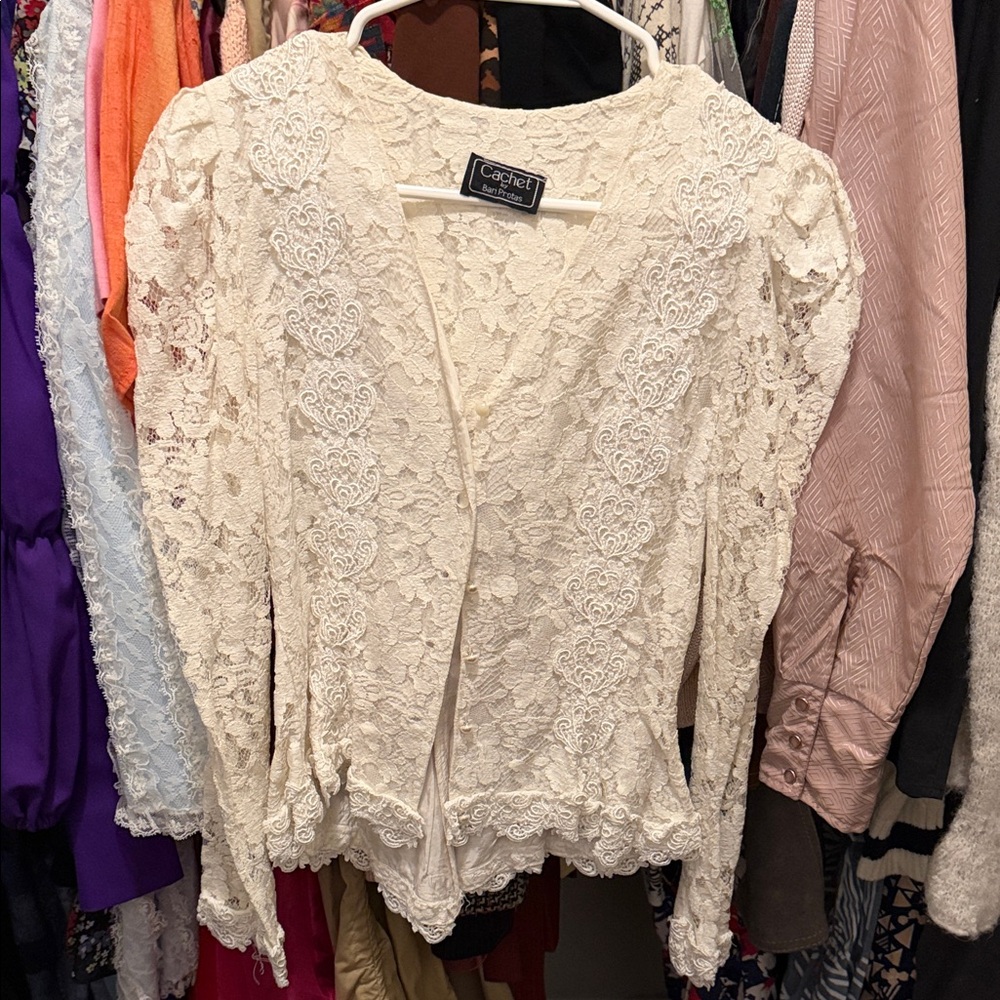 Cachet Ivory Lace Blouse